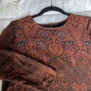 Urban Outfitters Printed Long Sleeve Dress